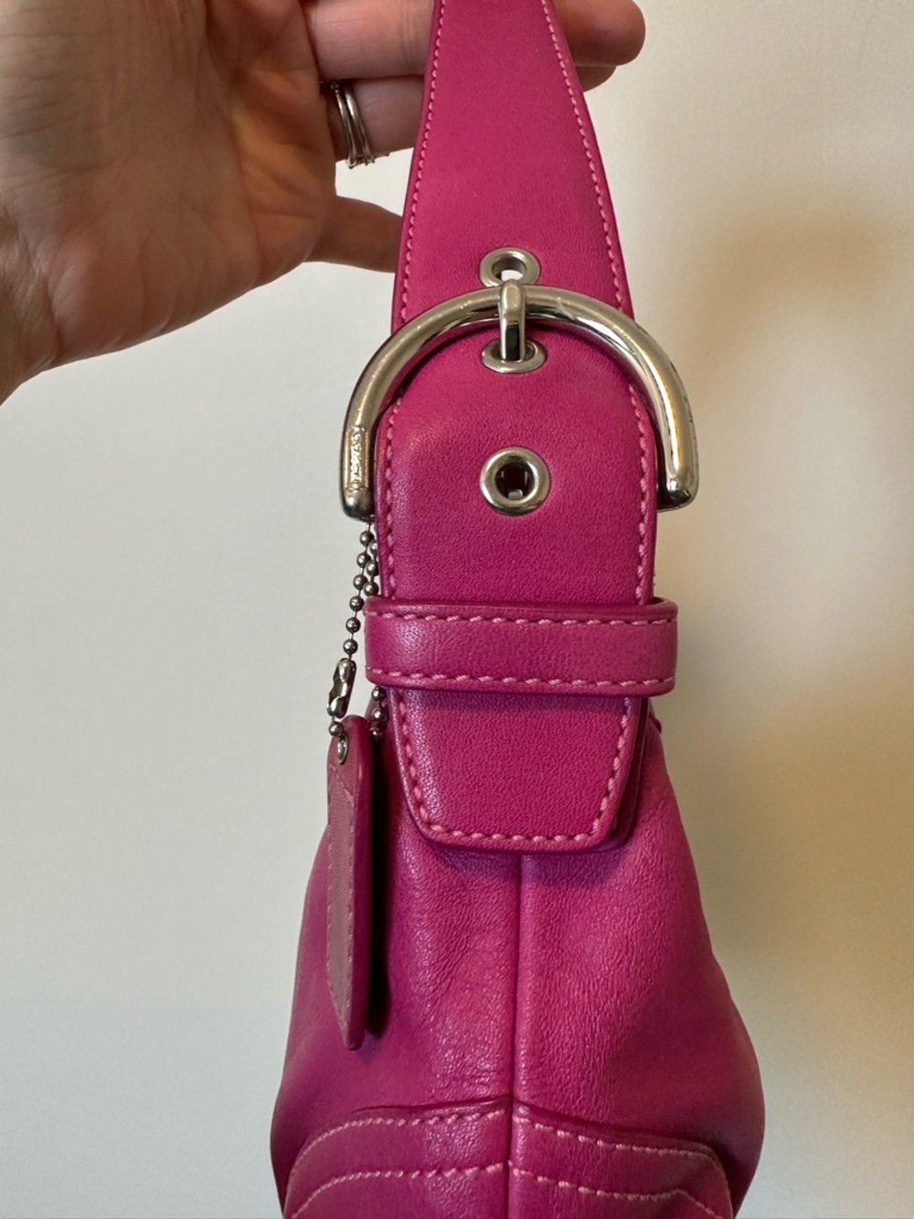 Vintage Y2K RARE Coach 9541 Soho Shoulder Bag, Pink Leather - Picture 5 of 15